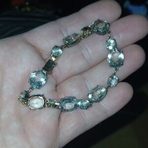 unheated aquamarine braclet